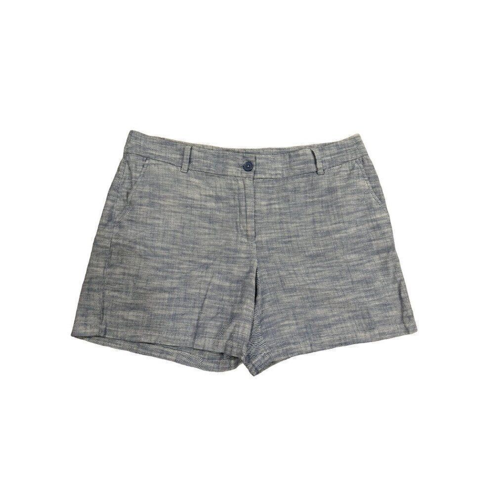 Loft Outlet Women's Blue Chambray Shorts Sz 14 6" Inseam
